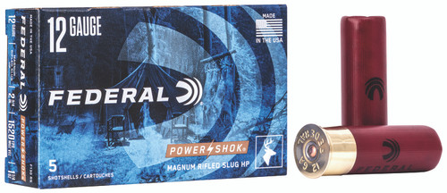 Federal Power-Shok 12 GA 1 1/4 oz Rifled Slug Shot F130 RS