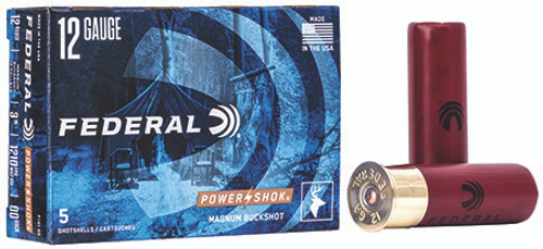 Federal Power-Shok Magnum 12 GA 1 3/16 oz 000 Buck Shot F127 000