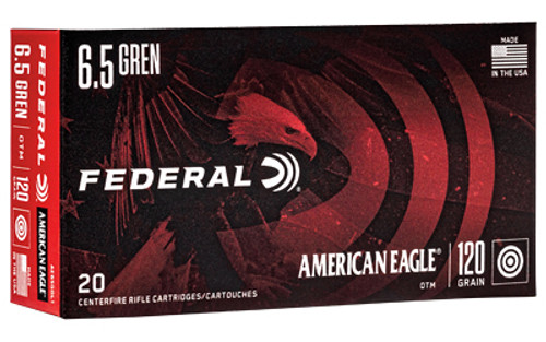 Federal American Eagle 6.5 Grendel 120 Grain Open Tip Match AE65GDL1