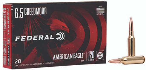 Federal American Eagle 6.5 Creedmoor 120 Grain Open Tip Match AE65CRD2