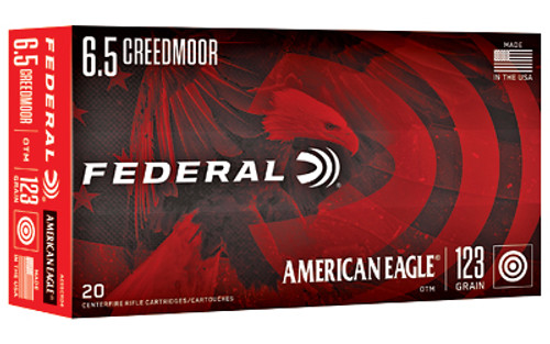 Federal American Eagle 6.5 Creedmoor 123 Grain Open Tip Match AE65CRD4