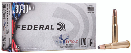 Federal Non-Typical 30-30 Win 170 Grain Non-Typical Soft Point 3030DT170