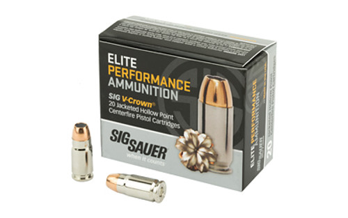 Sig Sauer Elite 357 Sig 125 Grain V-Crown Jacketed Hollow Point E357S1-20