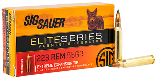 Sig Sauer Elite Hunting Varmint & Predator 223 Rem 55 Grain Extreme Expansion Tip E223V2-20