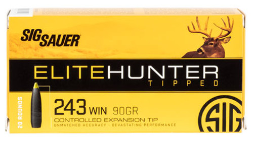 Sig Sauer Elite Hunter Tipped 243 Win 90 gr Controlled Expansion Tip E243TH2-20