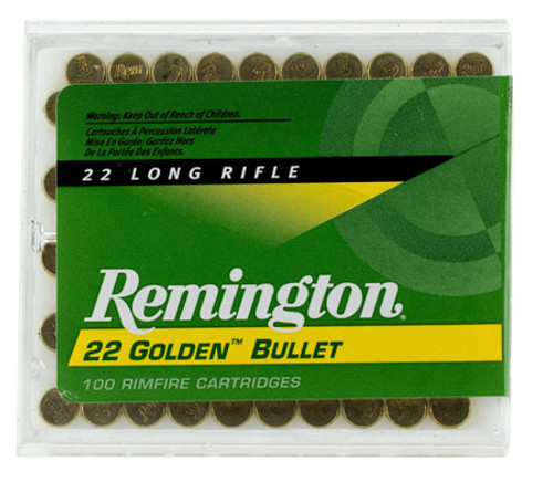 Remington Golden Bullet 22 LR 40 Grain Plated Hollow Point 21231