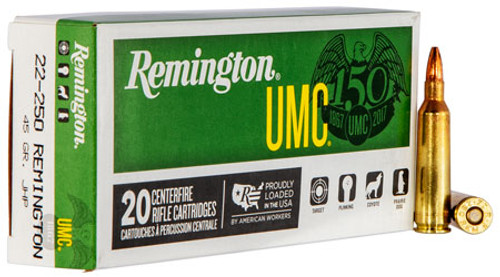 Remington UMC 22-250 Rem 45 gr Jacketed Hollow Point 23750