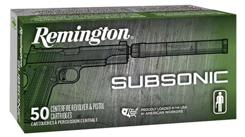 Remington Subsonic 45 ACP 230 Grain Flat Nose Enclosed Base 28428