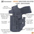 Rounded Druid IWB/OWB Glock Kydex Holster Carbon Fiber RG-DRUID-GLKDS-CF-AMBI