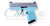 CNC Exclusive Sig Sauer 9mm 3.1" Teal with Silver Glitter CNCGLT365RESM