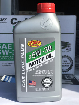 CAR LUBE PLUS MOTOR OIL 5W30 FULL SYNTHETIC 12/1 QUARTS