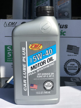 CAR LUBE PLUS MOTOR OIL 5W40 FULL SYNTHETIC 12/1 QUARTS