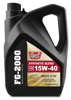 SUPER S FG-2000 SYNTHETIC BLEND 15W40 CK-4/SN MOTOR OIL 3/1 GALLON GTSUS95