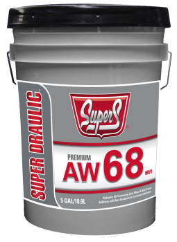 SUPER S SUPERDRAULIC PREMIUM HVI AW 68 HYDRAULIC FLUID 5 GALLON GTSUS166