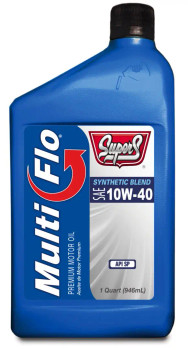 SUPER S MULTI-FLO SYNTHETIC BLEND 10W40 SP MOTOR OIL 12/1 QUART GTSUS51