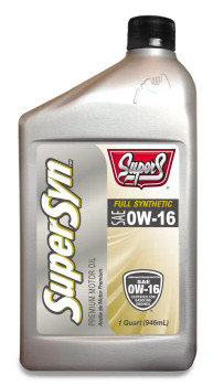 SUPER S SUPERSYN FULL SYNTHETIC SAE 0W16 SP/GF-6B LSPI MOTOR OIL 6/1 QUART GTSUS797