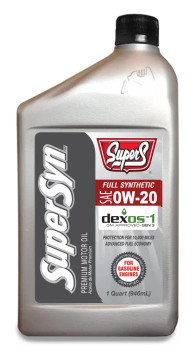 SUPER S SUPERSYN DEXOS1 GEN2 FULL SYNTHETIC SAE 0W20 SP/GF-6A MOTOR OIL 6/1 QUART GTSUS795