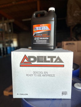 ORANGE DEXCOOL 50/50 ANTIFREEZE/COLLANT DELTA 55 GALLON DRUM