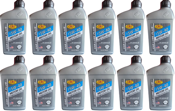 5W40 FULL SYNTHETIC 12/1 QUARTS CAR LUBE PLUS MOTOR OIL -1