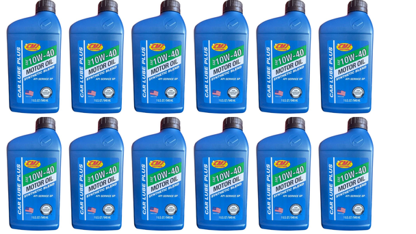 10W40 SYNTHETIC BLEND 12/1 QUARTS CAR LUBE PLUS MOTOR OIL -1