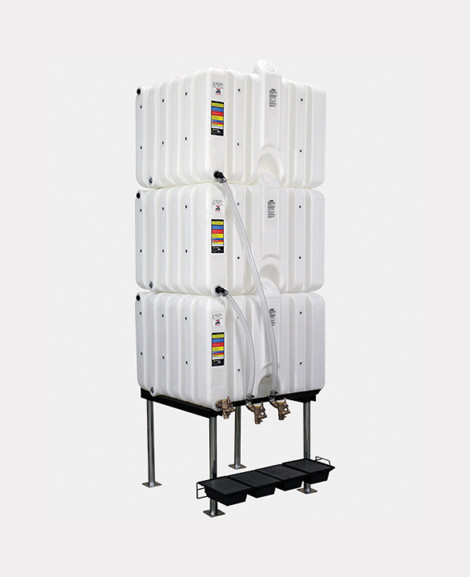 120/120/120 GALLON GRAVITY FEED TANK PACKAGE - COMPLETE