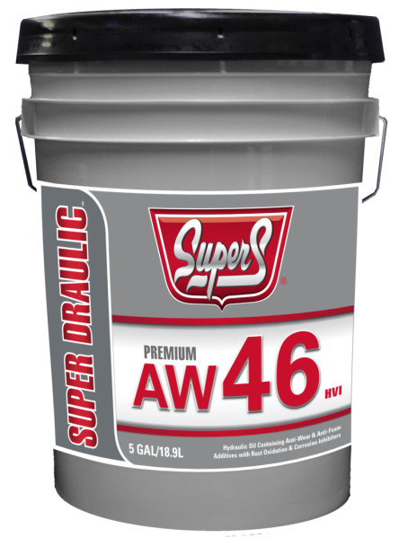 SUPER S SUPERDRAULIC PREMIUM HVI AW 46 HYDRAULIC FLUID 5 GALLON GTSUS164