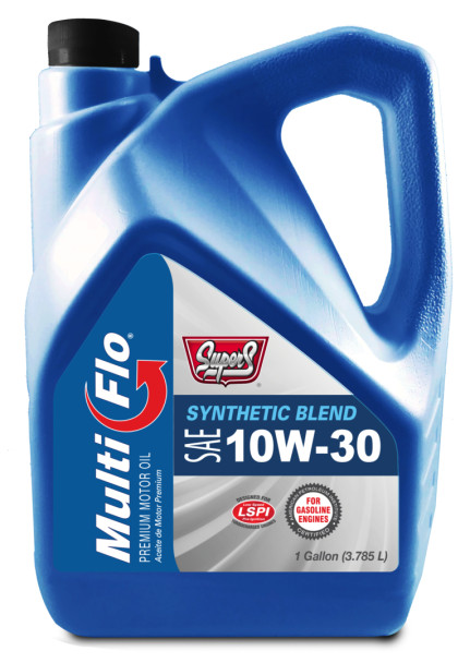 SUPER S MULTI-FLO SYNTHETIC BLEND 10W30 SP/ GF-6A MOTOR OIL 3/5 QUART GTSUS5005-3