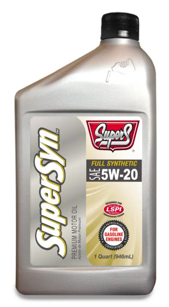 SUPER S SUPERSYN FULL SYNTHETIC SAE 5W20 SP/GF-6A LSPI MOTOR OIL 6/1 QUART GTSUS393