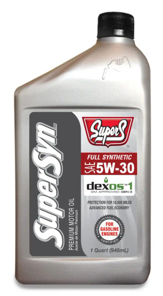 SUPER S SUPERSYN DEXOS1 GEN2 FULL SYNTHETIC SAE 5W30 SP/GF-6A MOTOR OIL 6/1 QUART GTSUS796