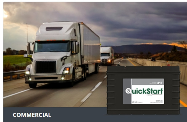 QuickStart Fleet and Heavy Duty Commercial Battery Group Size 31 - 31A