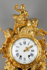 CARTEL EN BRONZE DORE DE STYLE LOUIS XV CARTEL EN BRONZE DORE DE STYLE LOUIS XV