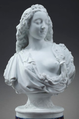 BUSTE EN BISCUIT, "ALLEGORIE DU PRINTEMPS", PAR CHARLES-AUGUSTE ARNAUD ET HENRI ARDANT