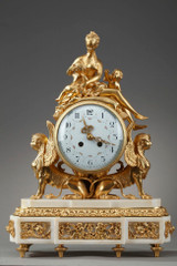 Gilt bronze clock