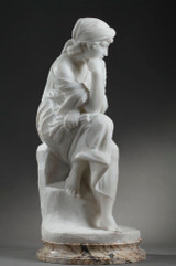 Statue "jeune fille pensive"