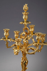 Pair of gilt bronze candlesticks