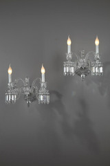 Pair of crystal sconces