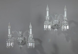 Twentieth-century crystal wall lights