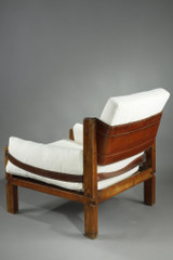 Wooden sofa by Pierre Chapo