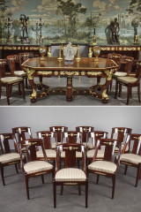 ENSEMBLE DE MOBILIER EN ACAJOU ET BRONZE DE STYLE EMPIRE ENSEMBLE DE MOBILIER EN ACAJOU ET BRONZE DE STYLE EMPIRE