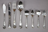 flatware in silver-plated metal