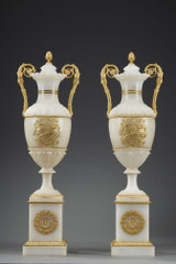 Alabaster covered vases