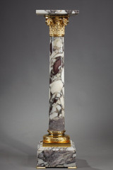 column in violet Breche marble