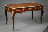 Bureau ancien 19e en bois et bronze