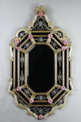 Murano glass beaded mirror