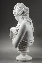 "La Pudeur", marble bust XIXth century