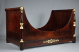 Mahogany bed with ormolu decoration