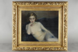 Art deco nude female painting