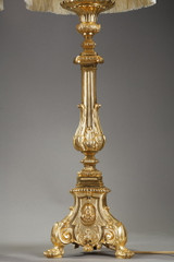 Louis XVI style bronze light fixture