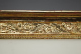 Mantelpiece mirror gilded with gold leaf