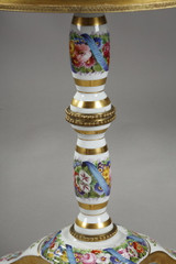 Small porcelain table with floral decoration